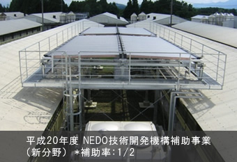 平成20年度 NEDO技術開発機構補助事業(地域新エネルギー等導入促進事業) *補助率:1/2